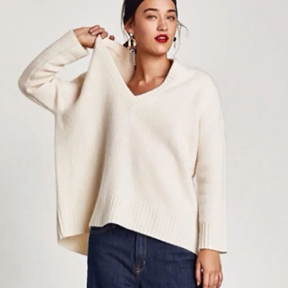 ✨HP✨Zara Knit V Neck Italian Yarn Sweater ✨